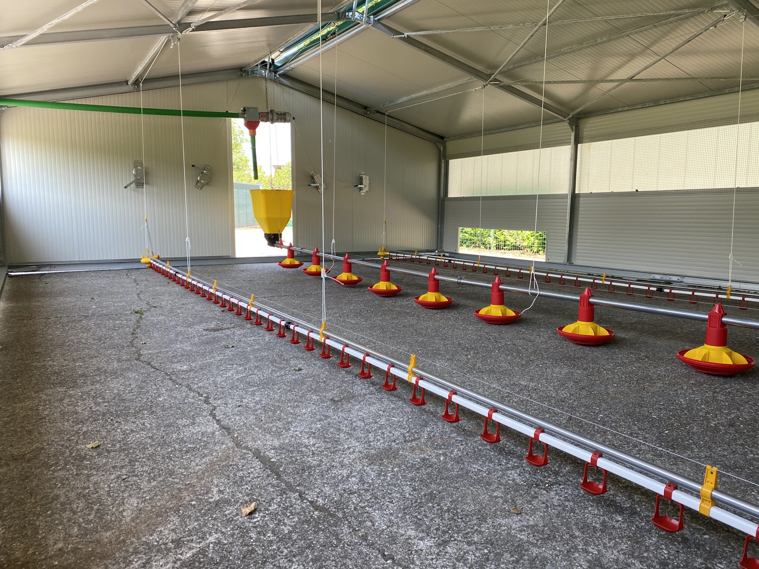 Agritech Poultry – Attrezzature per gli allevamenti avicoli composte da linee di alimentazione, riscaldamento e ventilazione
